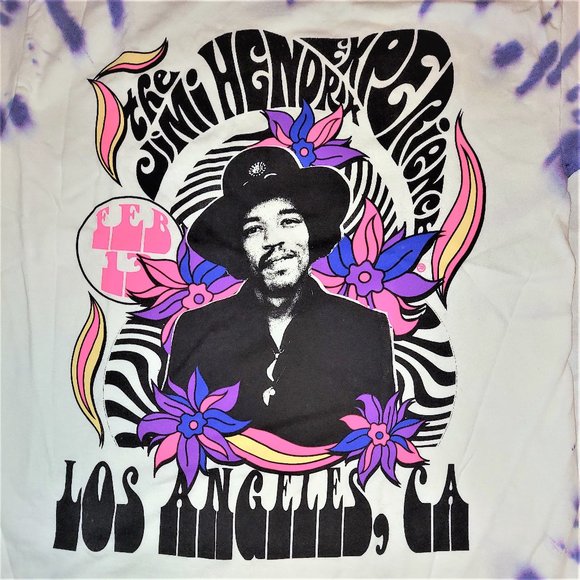 The Jimi Hendrix Experience LA, CA Tie Dye rock blues T-Shirt L NWT - Picture 2 of 3